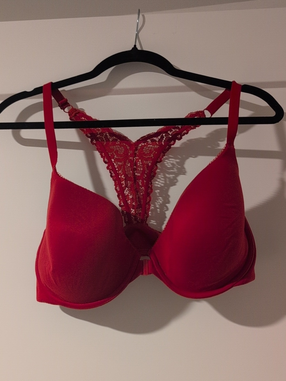Victoria's Secret Red Lace Racerback Push-Up Bra